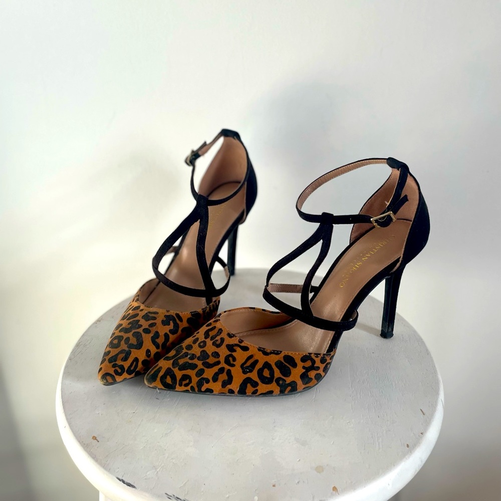 Christian Siriano leopard heels